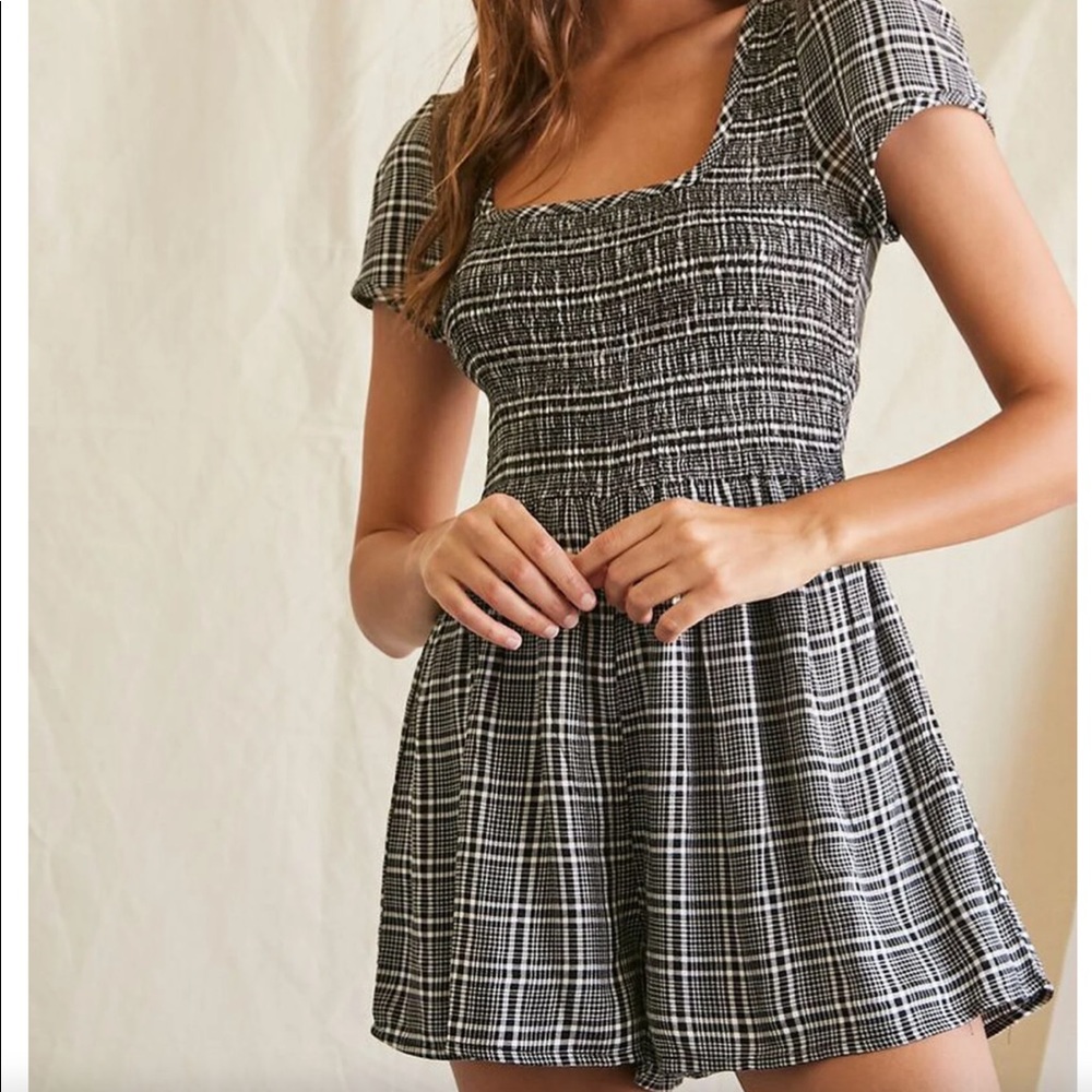 🌸NWT Forever 21 Plaid Romper